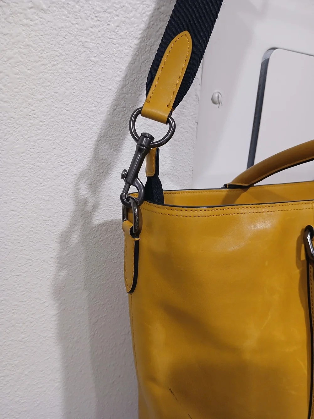 Coach Bleecker Legacy Tote  Caramel Brown